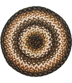 Homespice Decor Jute Braided Accessories Kilimanjaro Black 240160PS 15 in. X 15 in. Set of 2 Round Rug