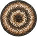 Homespice Decor Jute Braided Accessories Kilimanjaro Black 240040PS 15 in. Set of 2 Round Rug