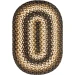 Homespice Decor Jute Braided Accessories Kilimanjaro Black 240054PS 13 in. X 19 in. Set of 4 Oval Rug