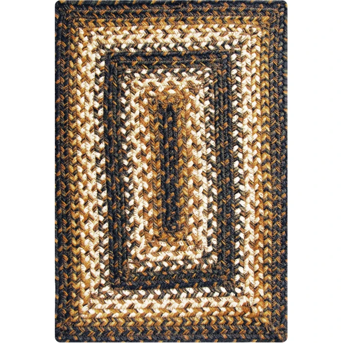 Homespice Decor Jute Braided Accessories Kilimanjaro Black 240070PS 13 in. X 19 in. Set of 4 Rect Rug