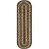 Homespice Decor Jute Braided Accessories Kilimanjaro Black 240098PS 8 in. X 28 in. Set of 2 Oval Rug