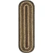 Homespice Decor Jute Braided Accessories Kilimanjaro Black 240098PS 8 in. X 28 in. Set of 2 Oval Rug