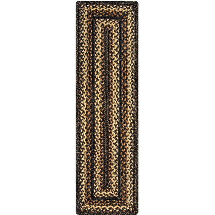 Homespice Decor Jute Braided Accessories Kilimanjaro Black 240146PS 8 in. X 28 in. Set of 13 Rect Rug