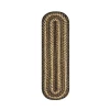 Homespice Decor Jute Braided Accessories Kilimanjaro Black 571212 11 in. X 36 in. Oval Rug