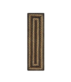 Homespice Decor Jute Braided Accessories Kilimanjaro Black 572219 11 in. X 36 in. Rect Rug