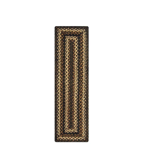 Homespice Decor Jute Braided Accessories Kilimanjaro Black 572219 11 in. X 36 in. Rect Rug