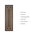 Homespice Decor Jute Braided Kilimanjaro Black 519214 22 in. X 72 in. Rect Rug