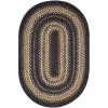 Homespice Decor Jute Braided Kilimanjaro Black 500212 2 ft. X 3 ft. Oval Rug