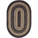 Homespice Decor Jute Braided Kilimanjaro Black 500212 2 ft. X 3 ft. Oval Rug