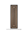 Homespice Decor Jute Braided Kilimanjaro Black 519214 22 in. X 72 in. Rect Rug