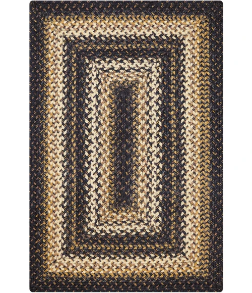 Homespice Decor Jute Braided Kilimanjaro Black 510211 2 ft. X 3 ft. Rect Rug