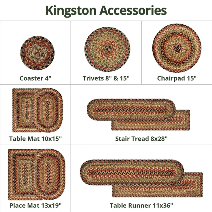 Homespice Decor Jute Braided Kingston Multi 511096 20 in. X 30 in. Rect Rug
