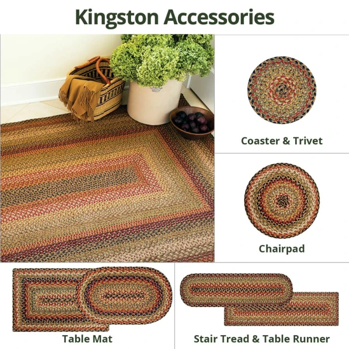 Homespice Decor Jute Braided Kingston Multi 503091 4 ft. X 6 ft. Oval Rug