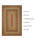 Homespice Decor Jute Braided Kingston Multi 511096 20 in. X 30 in. Rect Rug