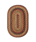 Homespice Decor Jute Braided Kingston Multi 505095 6 ft. X 9 ft. Oval Rug