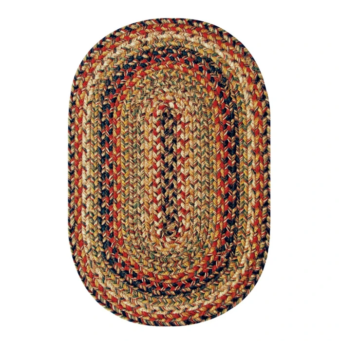 Homespice Decor Jute Braided Kingston Multi 505095 6 ft. X 9 ft. Oval Rug