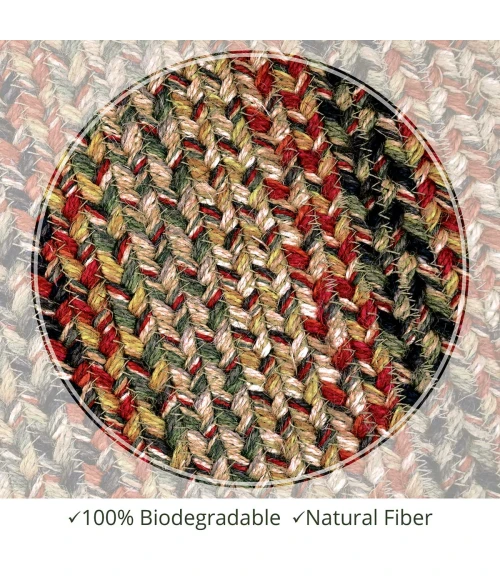 Homespice Decor Jute Braided Kingston Multi 504098 5 ft. X 8 ft. Oval Rug