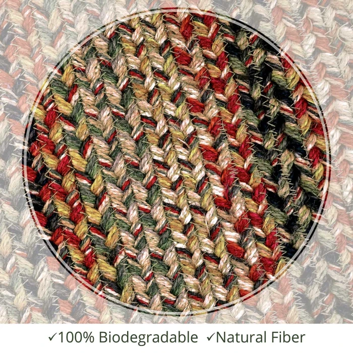 Homespice Decor Jute Braided Kingston Multi 511096 20 in. X 30 in. Rect Rug