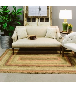 Homespice Decor Jute Braided Kingston Multi 513090 4 ft. X 6 ft. Rect Rug