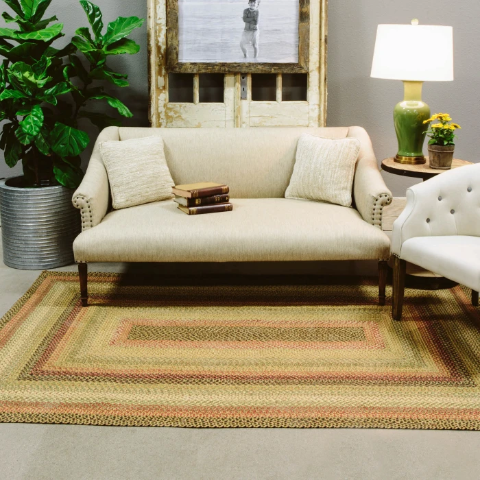 Homespice Decor Jute Braided Kingston Multi 514097 5 ft. X 8 ft. Rect Rug