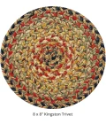 Homespice Decor Jute Braided Accessories Kingston Multi 240019PS 8 in. Set of 3 Round Rug