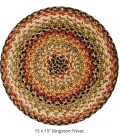 Homespice Decor Jute Braided Accessories Kingston Multi 240167PS 15 in. Set of 6 Round Rug