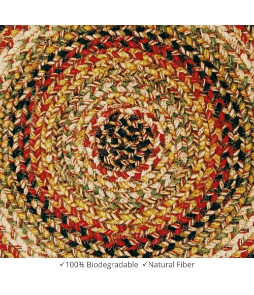 Homespice Decor Jute Braided Accessories Kingston Multi 240167PS 15 in. Set of 6 Round Rug