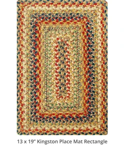 Homespice Decor Jute Braided Accessories Kingston Multi 240067PS 13 in. X 19 in. Set of 4 Rect Rug