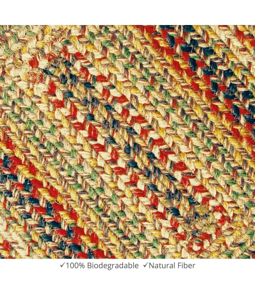 Homespice Decor Jute Braided Accessories Kingston Multi 240067PS 13 in. X 19 in. Set of 4 Rect Rug