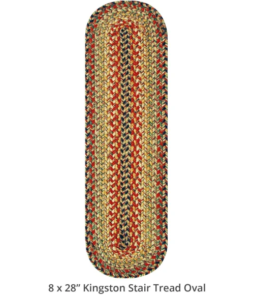 Homespice Decor Jute Braided Accessories Kingston Multi 240095PS 8 in. X 28 in. Set of 2 Oval Rug