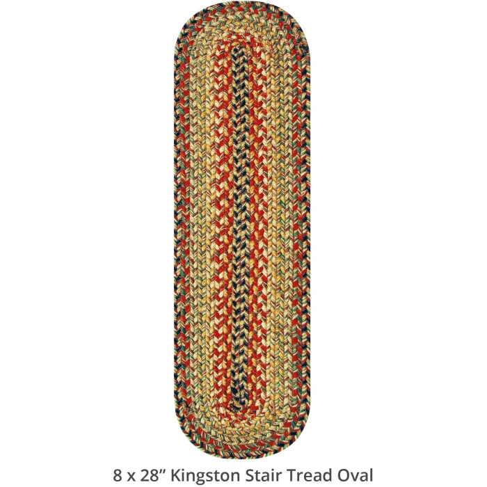Homespice Decor Jute Braided Accessories Kingston Multi 240095PS 8 in. X 28 in. Set of 2 Oval Rug
