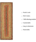 Homespice Decor Jute Braided Accessories Kingston Multi 240111PS 8 in. X 28 in. Set of 2 Rect Rug