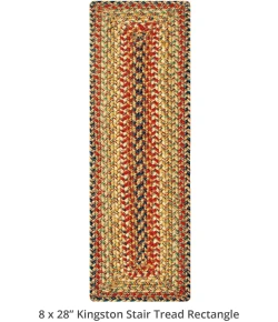 Homespice Decor Jute Braided Accessories Kingston Multi 240111PS 8 in. X 28 in. Set of 2 Rect Rug