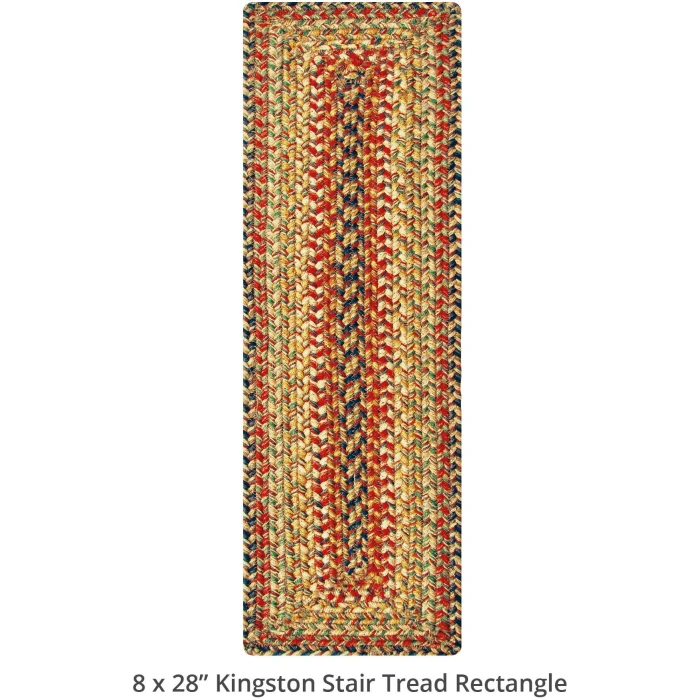 Homespice Decor Jute Braided Accessories Kingston Multi 240143PS 8 in. X 28 in. Set of 13 Rect Rug
