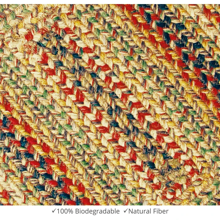 Homespice Decor Jute Braided Accessories Kingston Multi 240143PS 8 in. X 28 in. Set of 13 Rect Rug