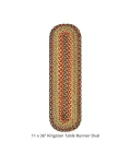 Homespice Decor Jute Braided Accessories Kingston Multi 571090 11 in. X 36 in. Oval Rug