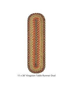 Homespice Decor Jute Braided Accessories Kingston Multi 571090 11 in. X 36 in. Oval Rug