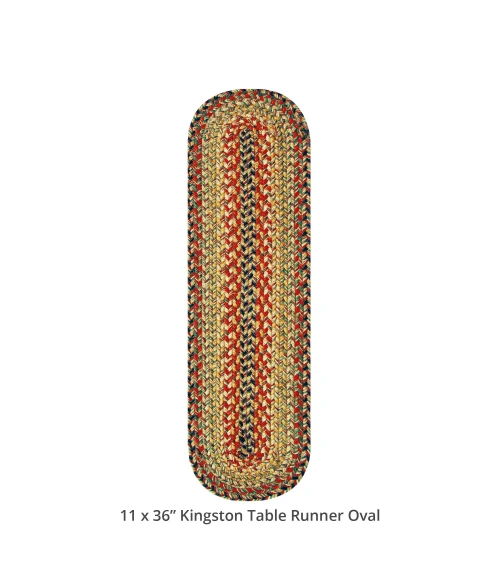 Homespice Decor Jute Braided Accessories Kingston Multi 571090 11 in. X 36 in. Oval Rug