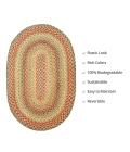 Homespice Decor Jute Braided Kingston Multi 501097 20 in. X 30 in. Oval Rug