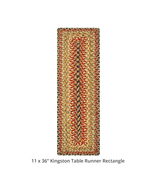 Homespice Decor Jute Braided Accessories Kingston Multi 572097 11 in. X 36 in. Rect Rug