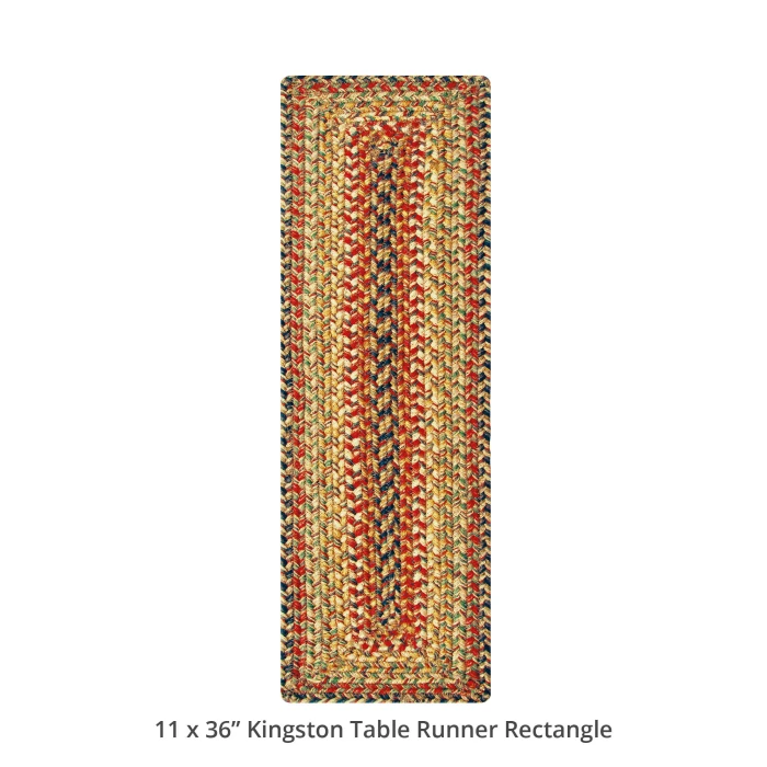 Homespice Decor Jute Braided Accessories Kingston Multi 572097 11 in. X 36 in. Rect Rug