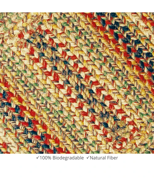 Homespice Decor Jute Braided Accessories Kingston Multi 572097 11 in. X 36 in. Rect Rug