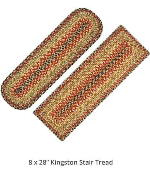 Homespice Decor Jute Braided Accessories Kingston Multi 240111PS 8 in. X 28 in. Set of 2 Rect Rug
