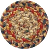Homespice Decor Jute Braided Accessories Kingston Multi 240003PS 4 in. Set of 6 Round Rug