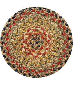 Homespice Decor Jute Braided Accessories Kingston Multi 240019PS 8 in. Set of 3 Round Rug