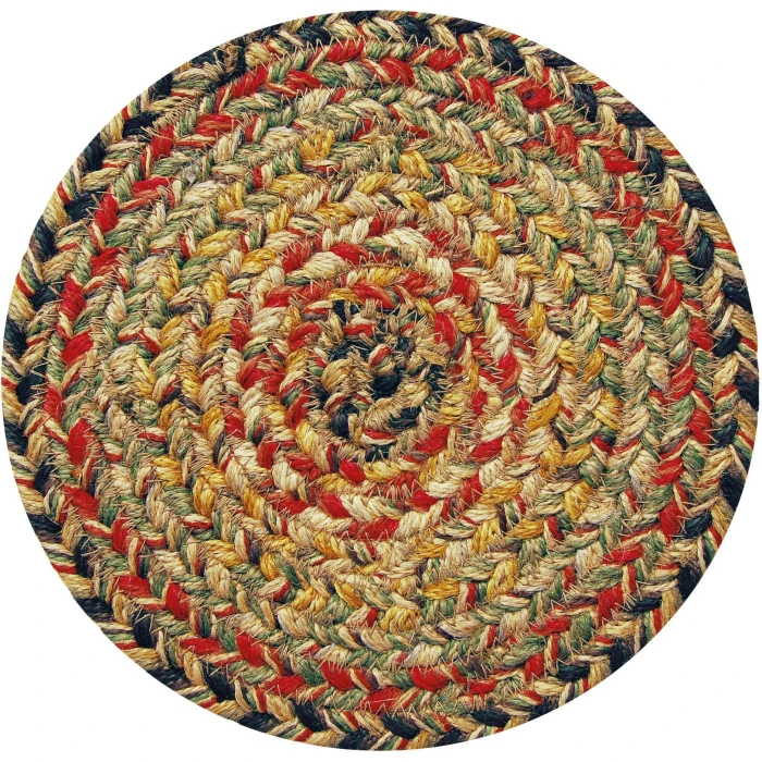 Homespice Decor Jute Braided Accessories Kingston Multi 240019PS 8 in. Set of 3 Round Rug