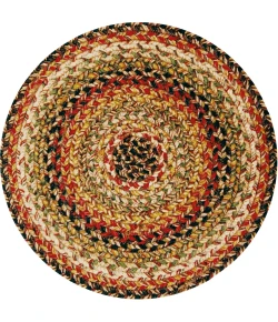Homespice Decor Jute Braided Accessories Kingston Multi 240167PS 15 in. Set of 6 Round Rug