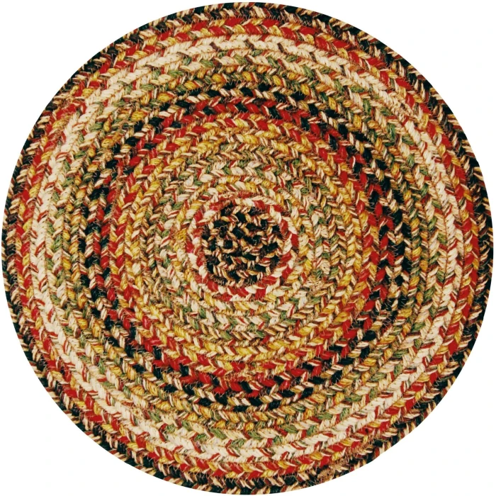 Homespice Decor Jute Braided Accessories Kingston Multi 240037PS 15 in. Set of 2 Round Rug