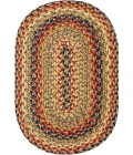 Homespice Decor Jute Braided Accessories Kingston Multi 240051PS 13 in. X 19 in. Set of 4 Oval Rug