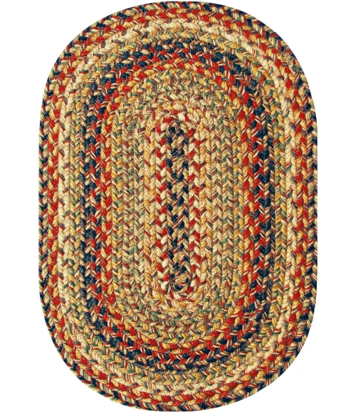 Homespice Decor Jute Braided Accessories Kingston Multi 240051PS 13 in. X 19 in. Set of 4 Oval Rug